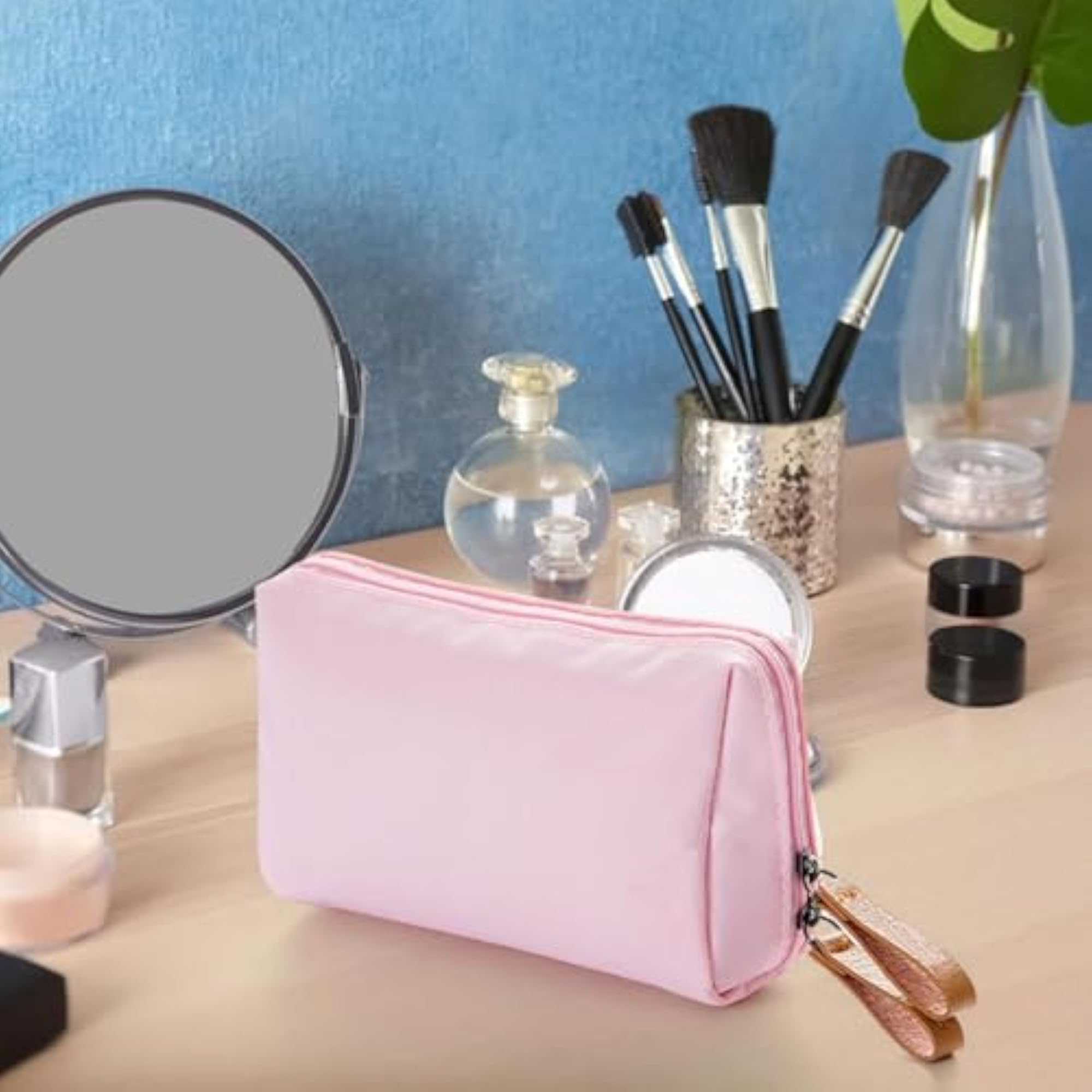 Lightweight Travel Makeup Bag, Cosmetic Organizer for Vanity